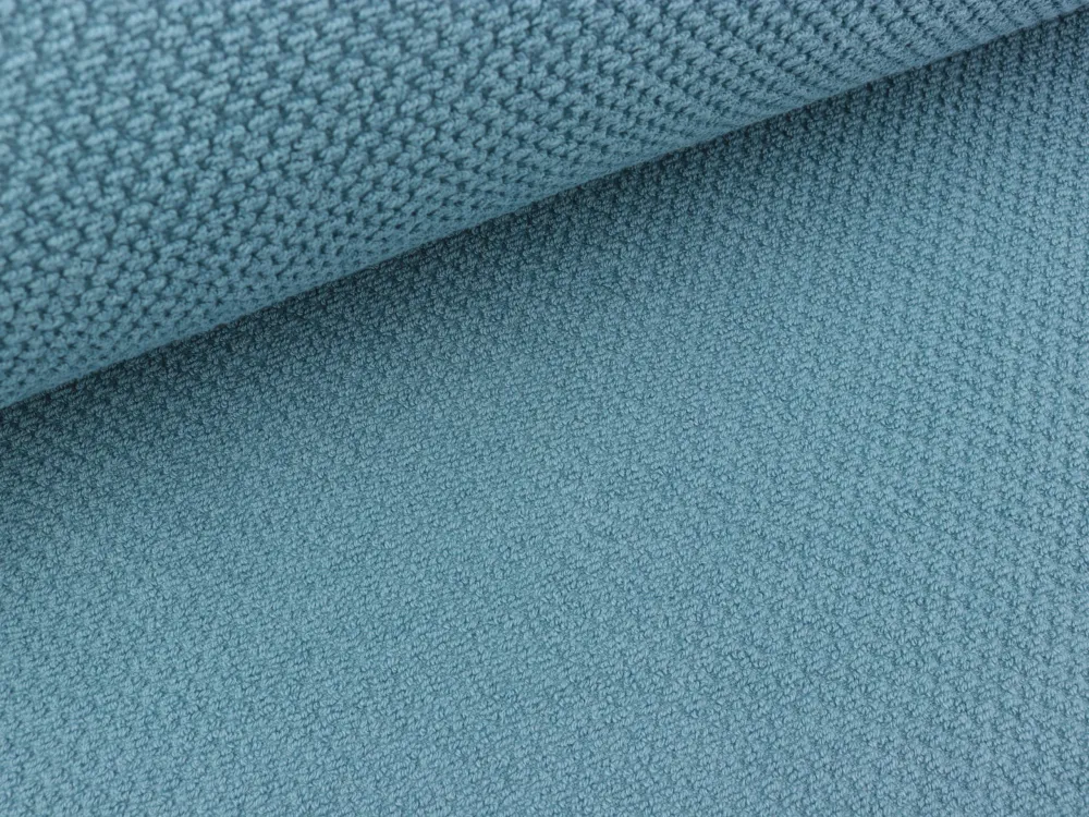 Reststück 15cm - Frottee Waffel Bébé dusty blue uni