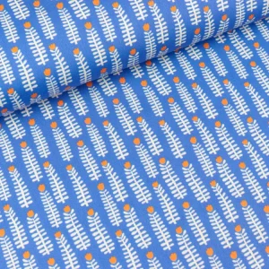 Reststück 15cm - Hamburger Liebe New Cotton Satin Webware Easygoing Sunday bluette-bunt