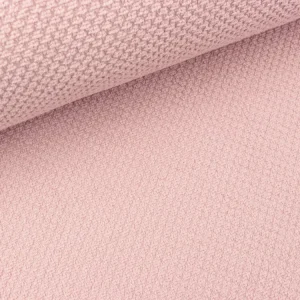 Reststück 21cm - Frottee Waffel Bébé dusty rose uni