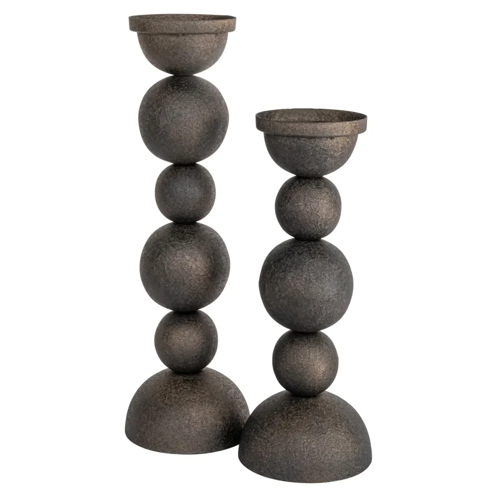 Richmond Interiors Kerzenständer Jersey Antik Messing | H 41 cm