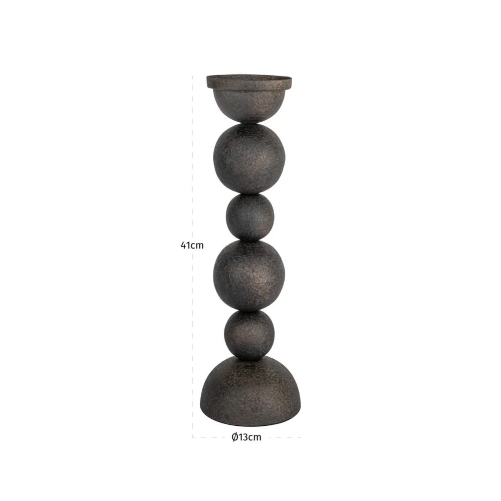 Richmond Interiors Kerzenständer Jersey Antik Messing | H 41 cm