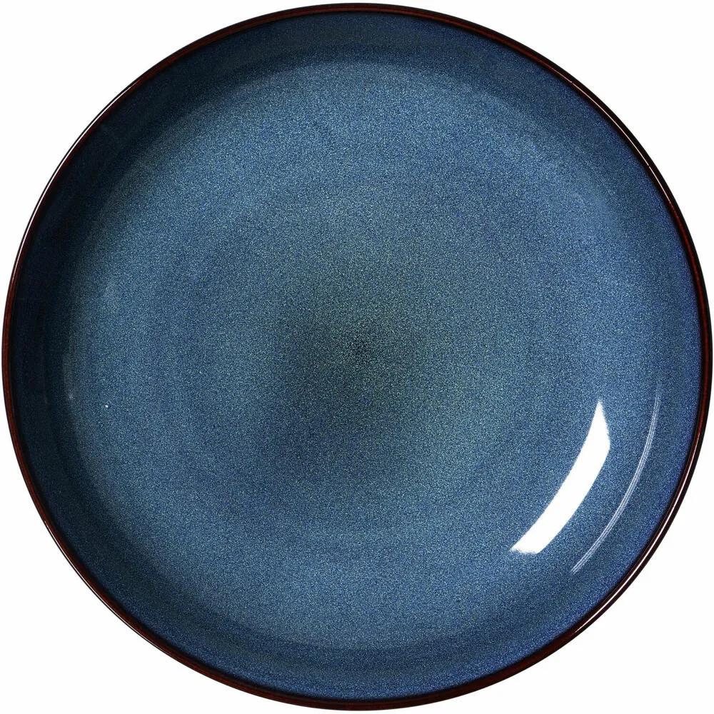 Ritzenhoff & Breker Bali Suppenteller, Pastateller, Tiefer Teller, Steinzeug, Blau, Ø 23 cm, 418330