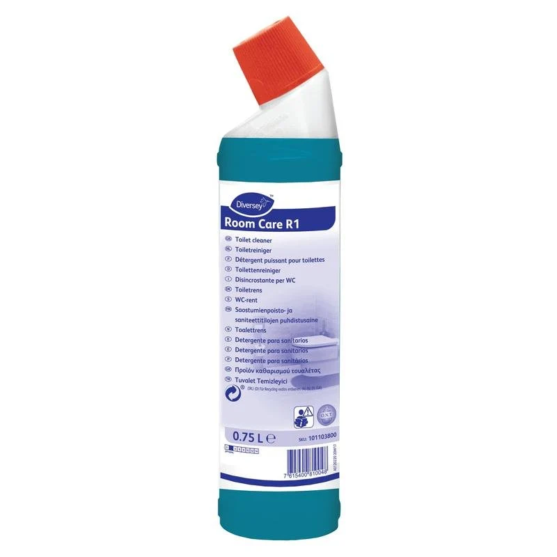 Room Care R1, Toiletten- und Pissoirreiniger, basierend auf Zitronensäure | Flasche (750 ml)
