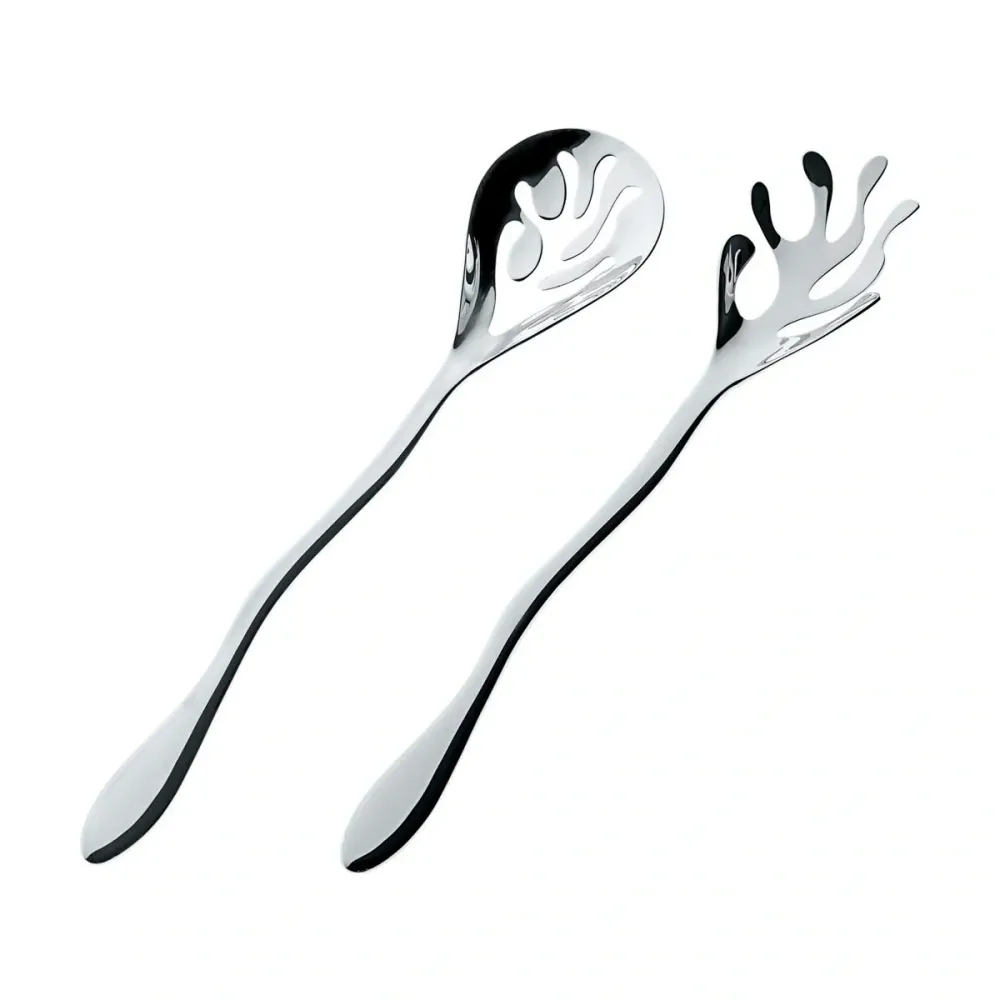 Salatbesteck aus Edelstahl Mediterraneo von Alessi