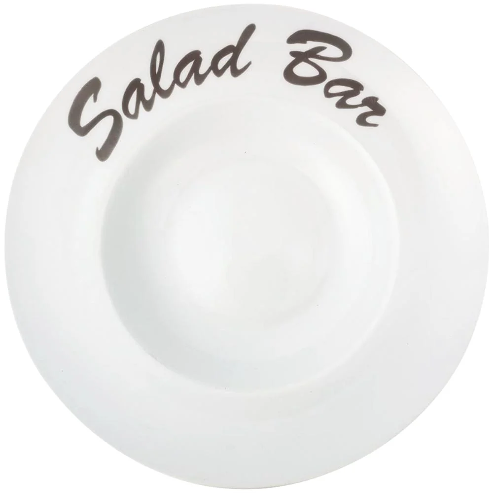 Salatteller Ø 30 x 6,2 cm mit Druck "Salad Bar"