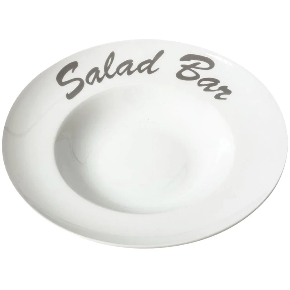 Salatteller Ø 30 x 6,2 cm mit Druck "Salad Bar"