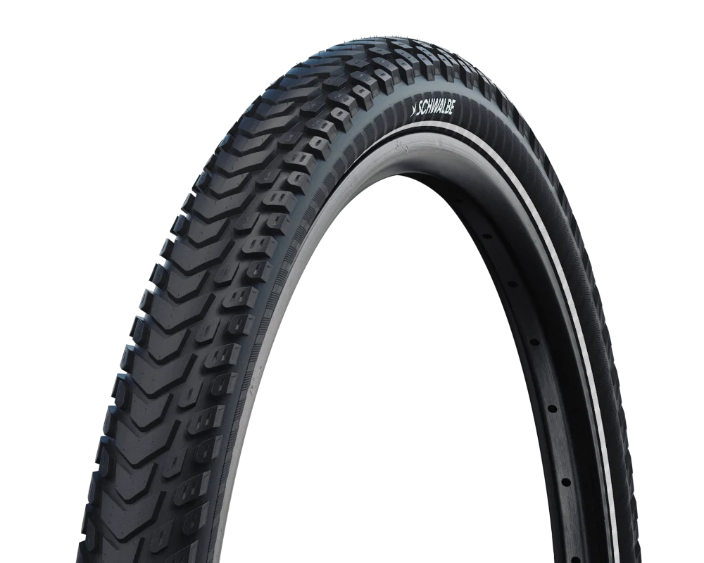 SCHWALBE MARATHON MONDIAL-Reifen 700x50 ADDIX V-Guard Reflex TubeType Weich Schwarz