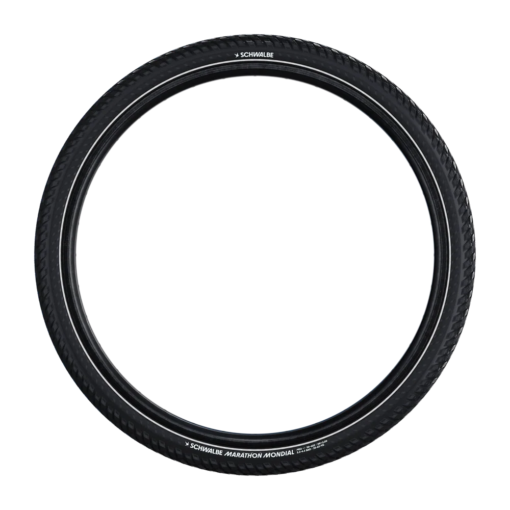 SCHWALBE MARATHON MONDIAL-Reifen 700x50 ADDIX V-Guard Reflex TubeType Weich Schwarz