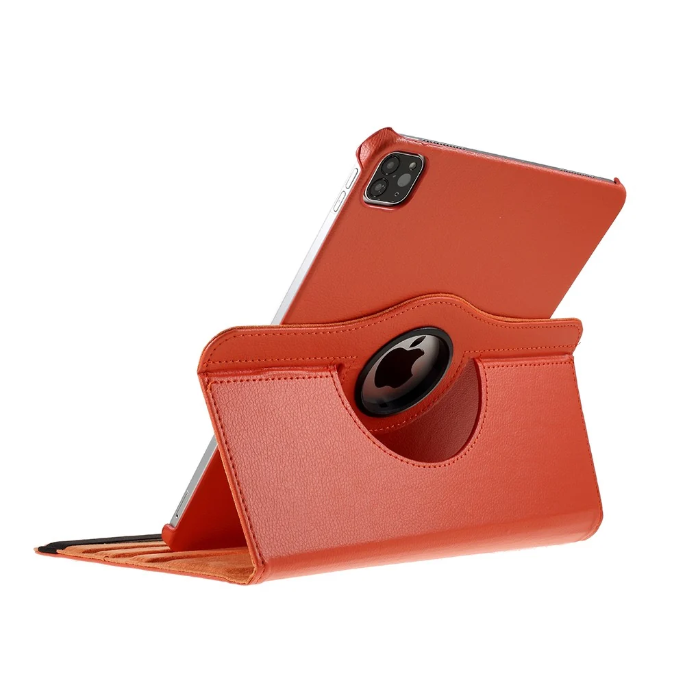 Schwarzes Litchi Skin 360-Grad drehbares Standhülle mit elastischem Band für iPad Air (2020/2022) und iPad Pro 11-Zoll (20...