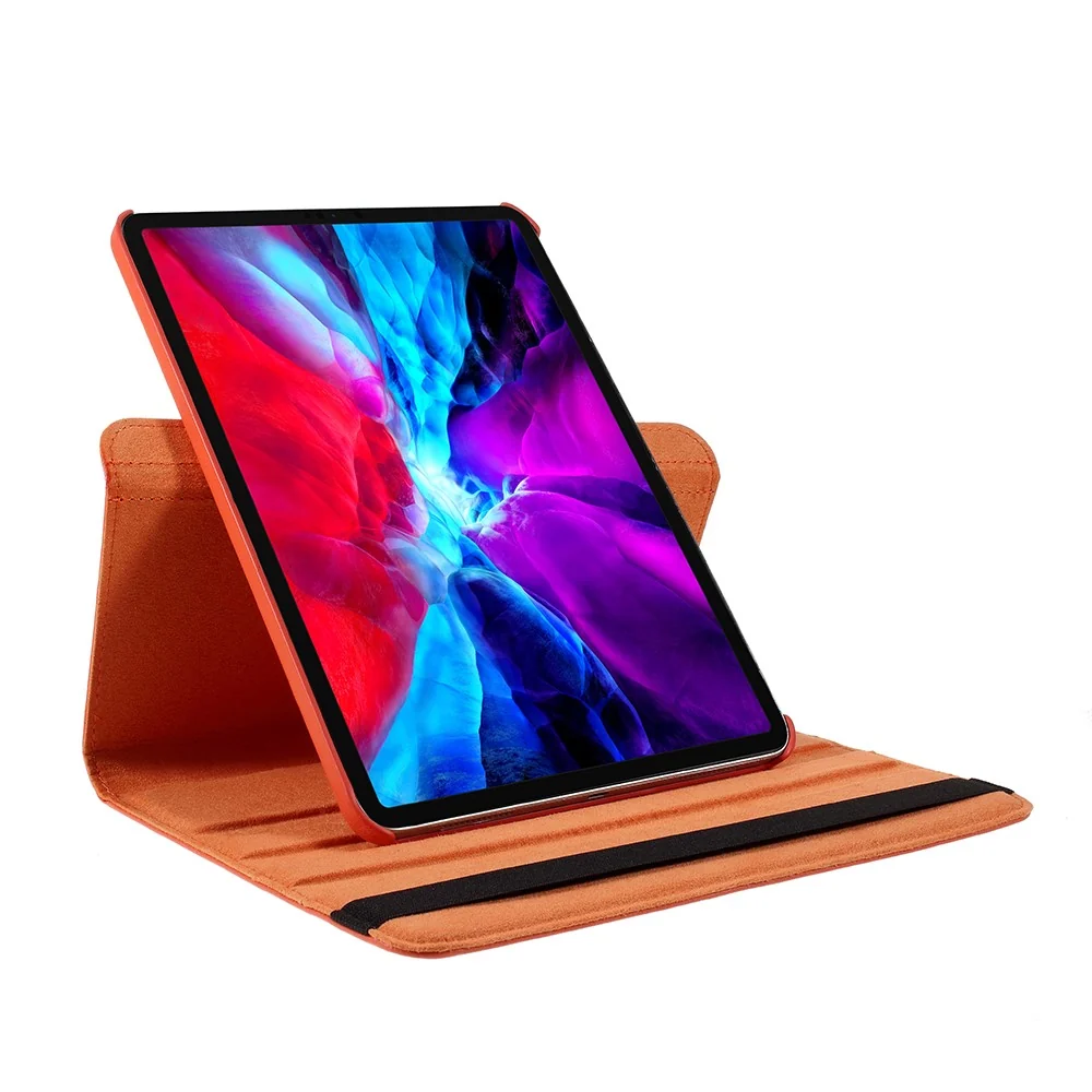 Schwarzes Litchi Skin 360-Grad drehbares Standhülle mit elastischem Band für iPad Air (2020/2022) und iPad Pro 11-Zoll (20...