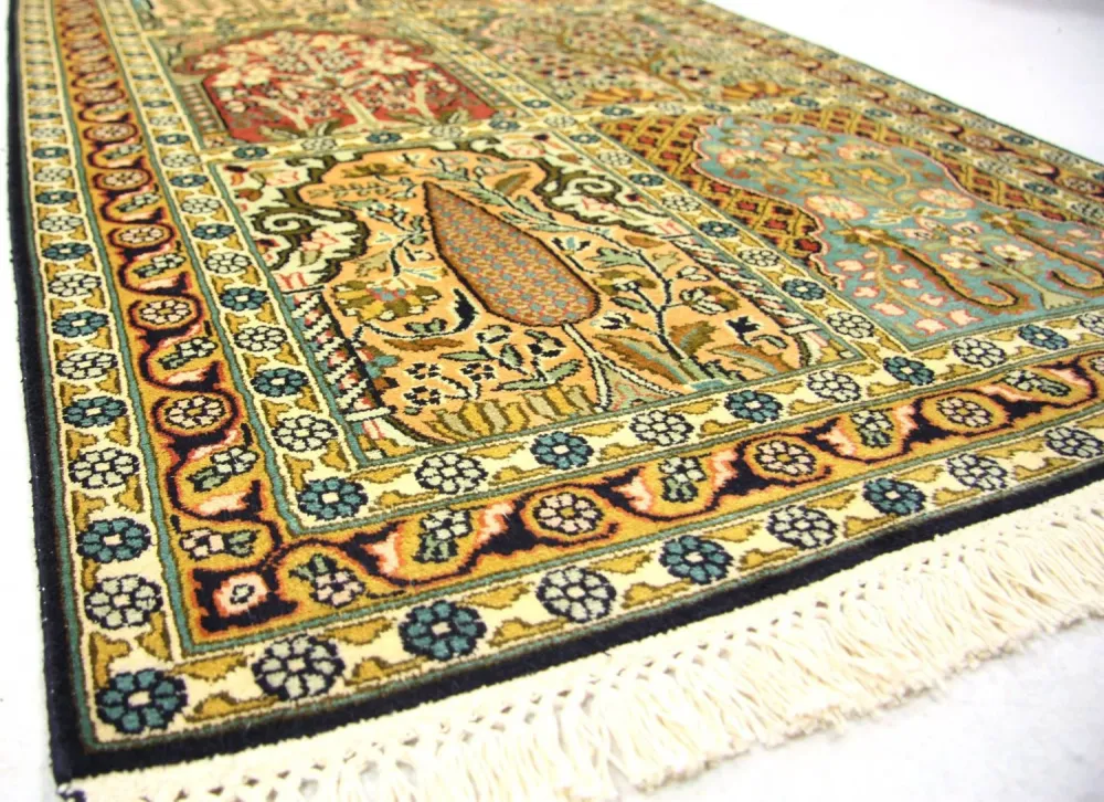 Seidenteppich - Kaschmir Seide 298 x 82 cm Teppich Läufer
