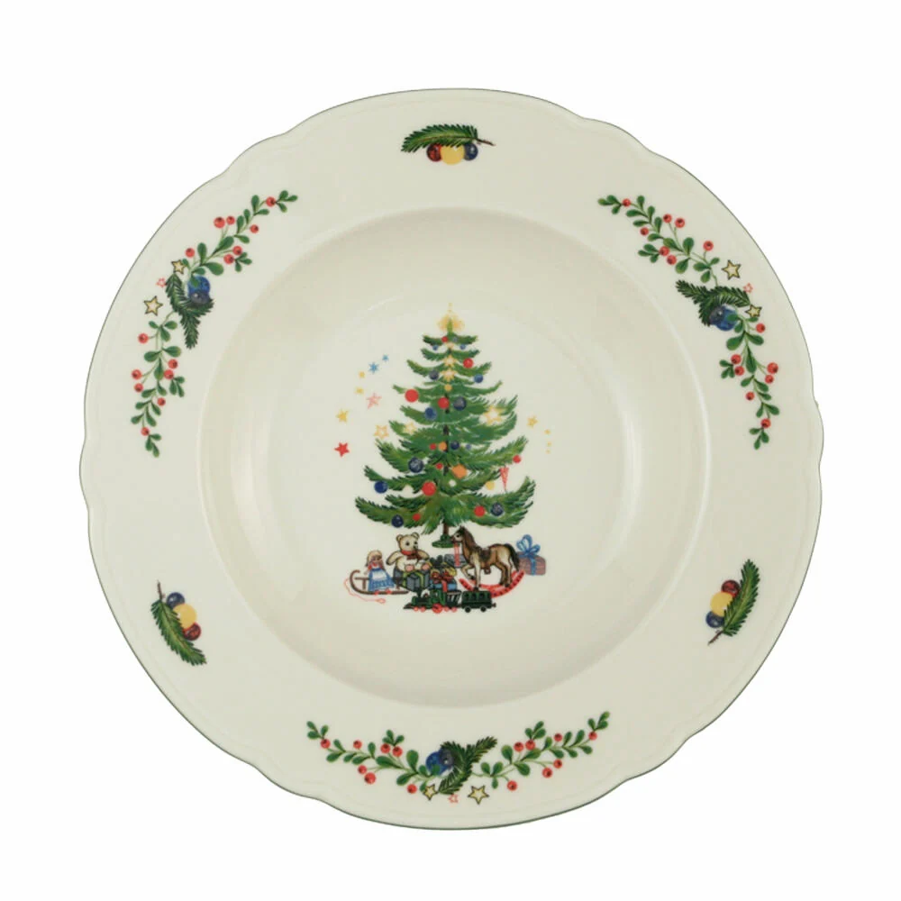 Seltmann Weiden Marie-Luise Suppenteller, Teller, Speiseteller, Porzellan, Weihnachten, Ø 23.2 cm, 001.291530