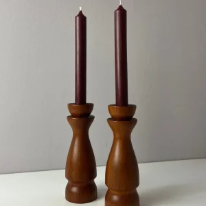 Set: 2x Kerzenständer Teak