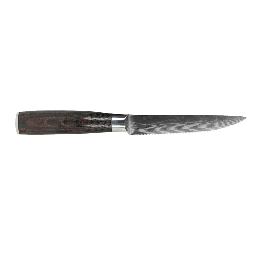 Shinrai Messer – Damastmuster, 4 Steakmesser, 12 cm
