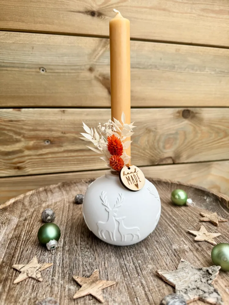Silikonform Christbaumkugel Kerzenhalter Hirsche