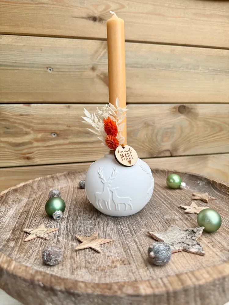 Silikonform Christbaumkugel Kerzenhalter Hirsche