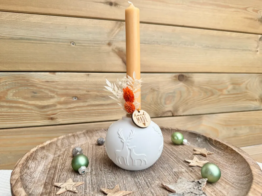 Silikonform Christbaumkugel Kerzenhalter Hirsche