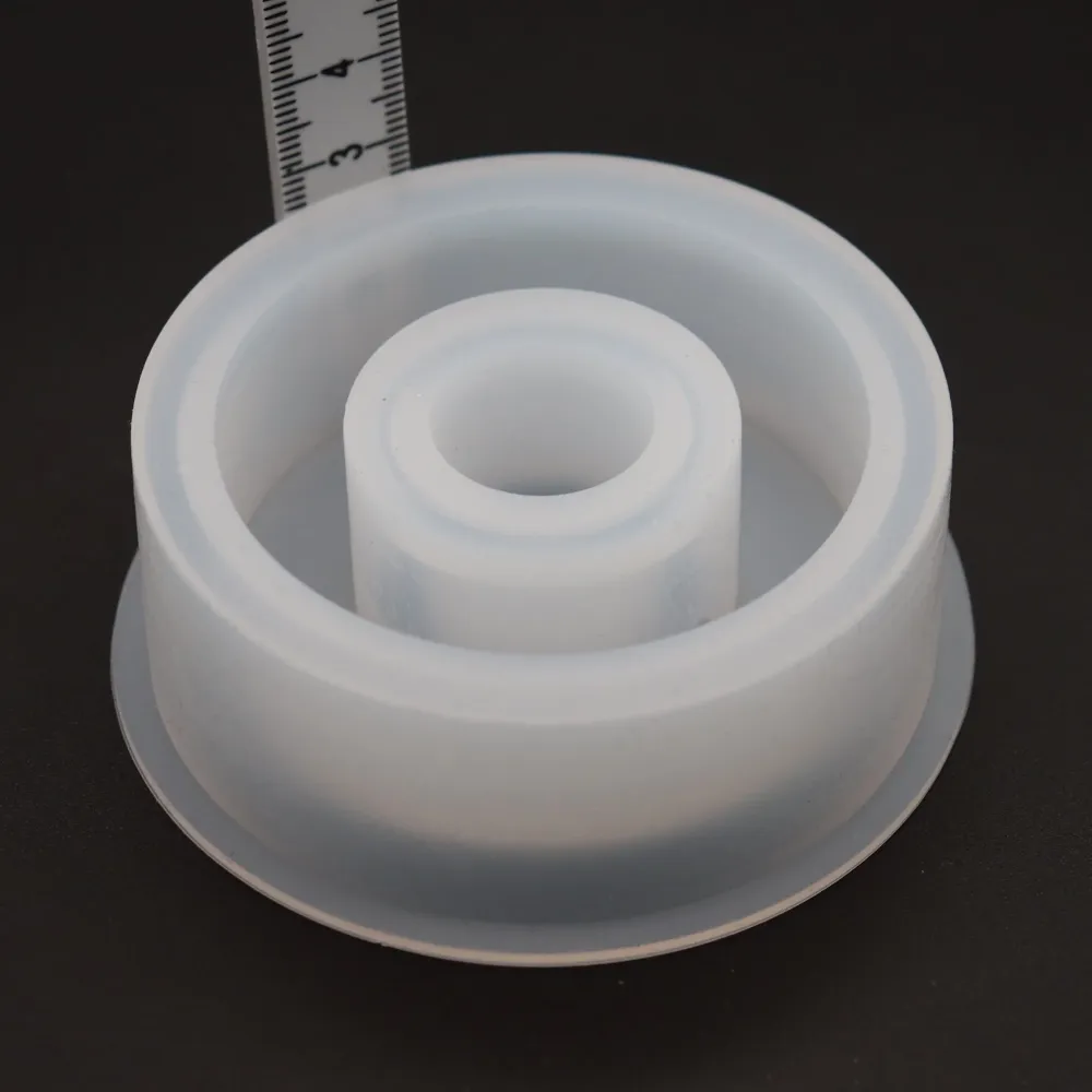 Silikonform Kerzenständer Rund mit Rand Gießform für Raysin ca. 7 x 2,5 cm