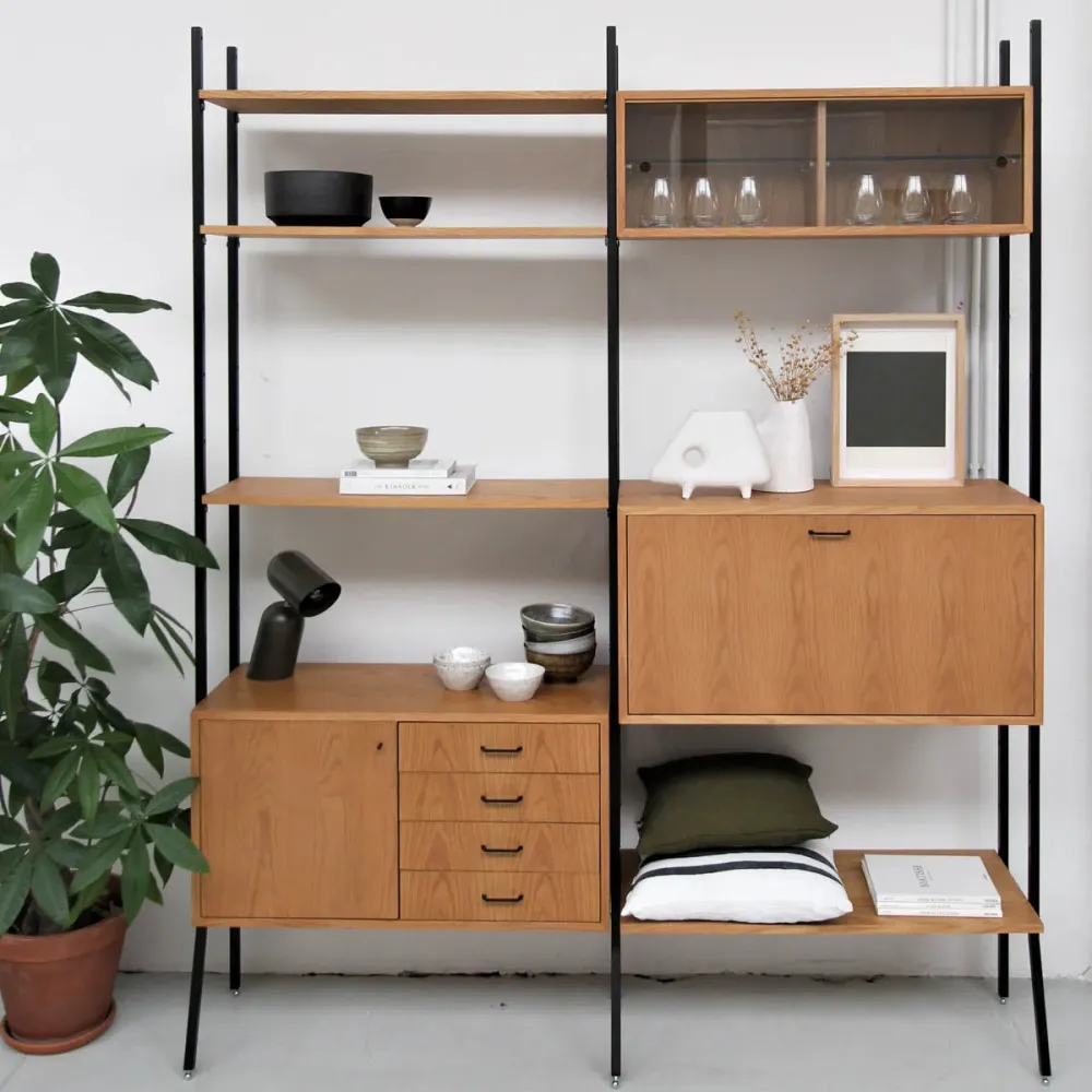 Skandinavisches Regal – Eiche – B186 × H230 cm