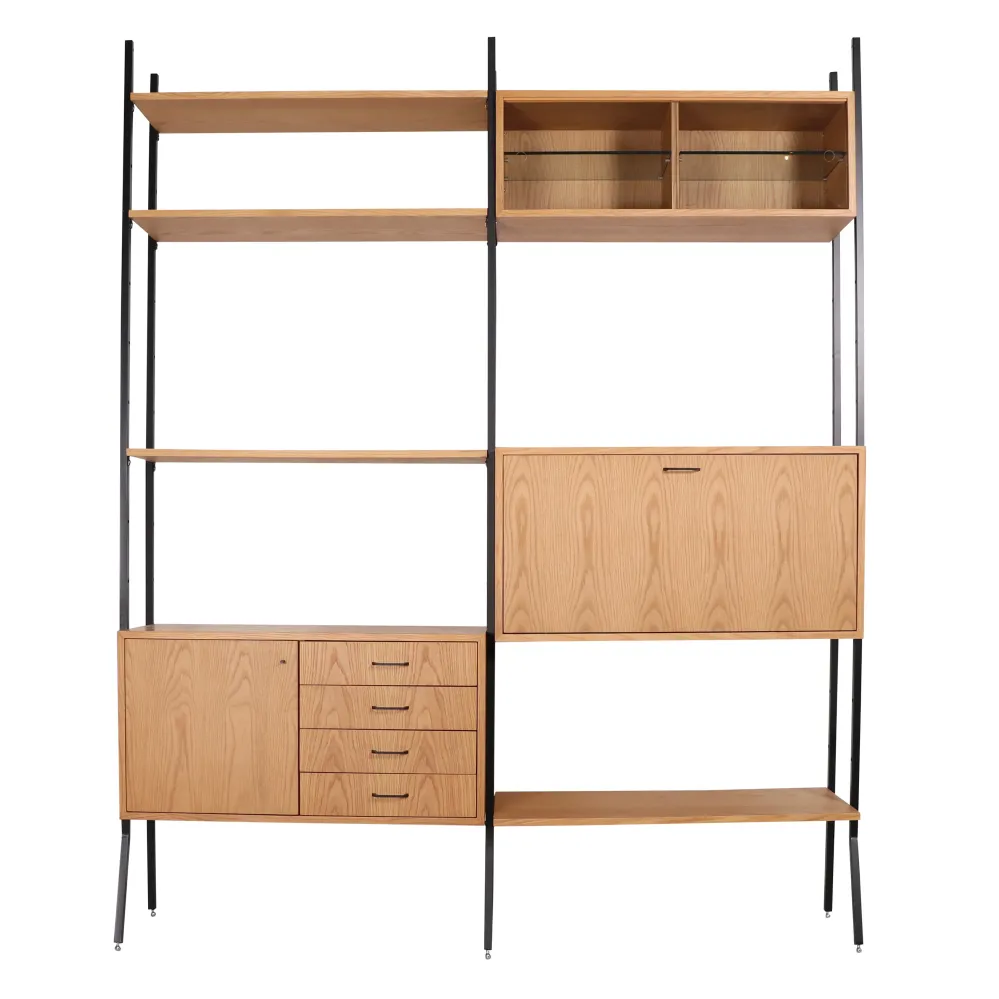 Skandinavisches Regal – Eiche – B186 × H230 cm