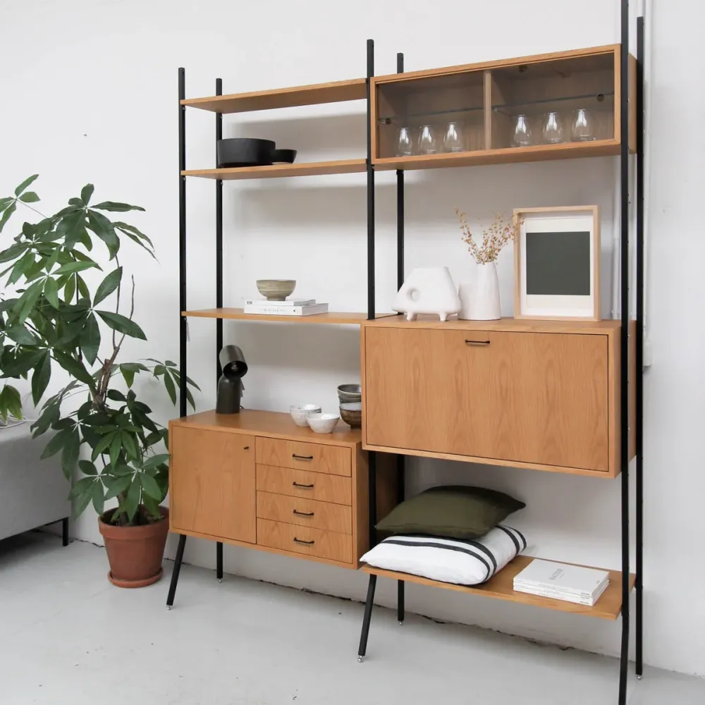 Skandinavisches Regal – Eiche – B186 × H230 cm