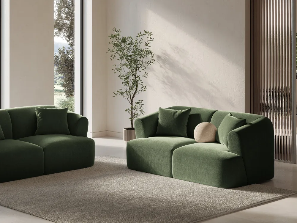 Sofa 2-Sitzer CAMPI creme Cord