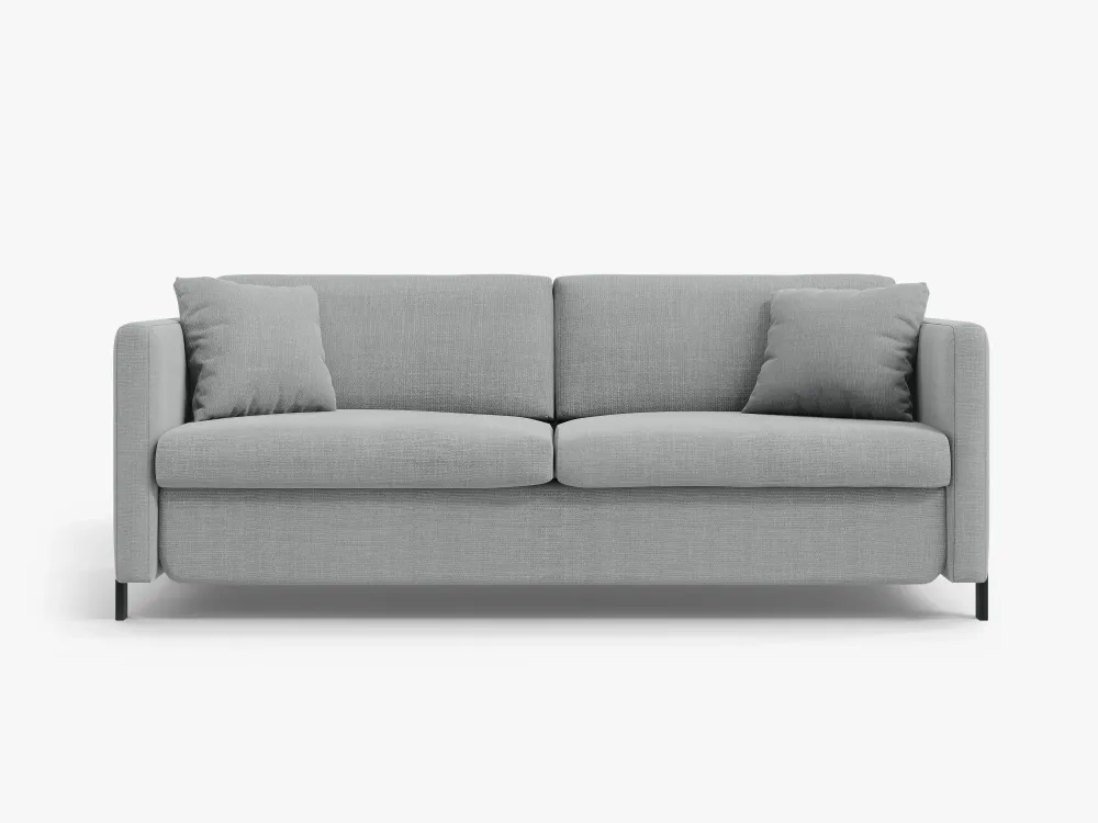 Sofa 2-Sitzer mit Schlaf-Funktion GLORIA hellgrau Chenille