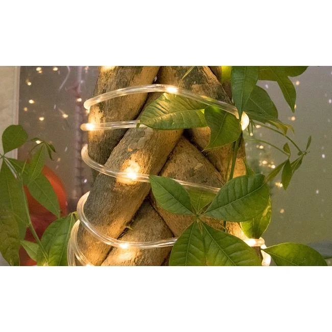 Solar-Partybeleuchtung / Lichterkette | Seil | 12 Meter | 100 LEDs | Warmes Licht