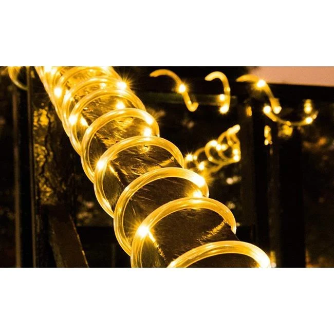 Solar-Partybeleuchtung / Lichterkette | Seil | 12 Meter | 100 LEDs | Warmes Licht