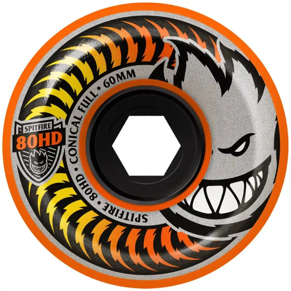 Spitfire 80A 58mm Fade Orange Conical Full Cruiser Wheels