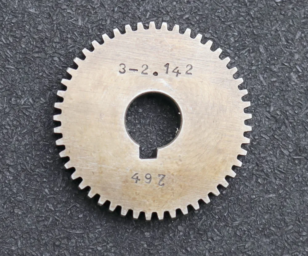 Stahl Wechselrad exchange wheel Modul m=1,0mm Z=49 Breite 10mm Bohrungs-Ø= 14mm