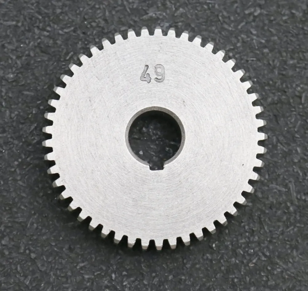 Stahl Wechselrad exchange wheel Modul m=1,0mm Z=49 Breite 12mm Bohrungs-Ø= 12mm