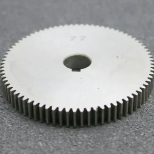 Stahl Wechselrad exchange wheel Modul m=1,0mm Z=77 Breite 10mm Bohrungs-Ø= 14mm