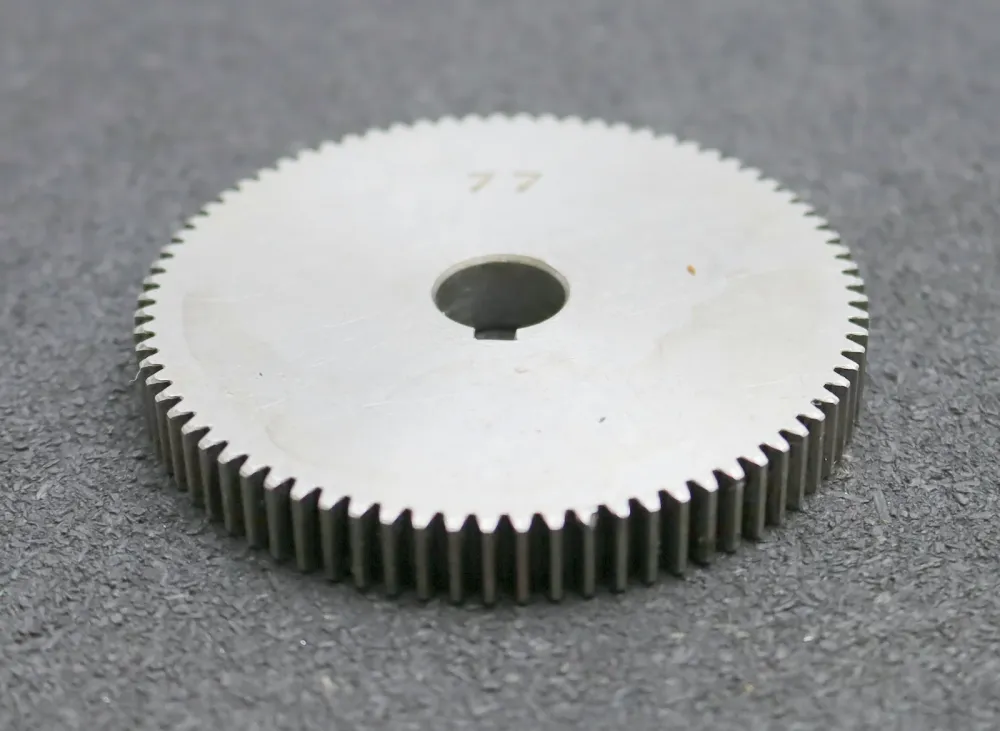 Stahl Wechselrad exchange wheel Modul m=1,0mm Z=77 Breite 10mm Bohrungs-Ø= 14mm