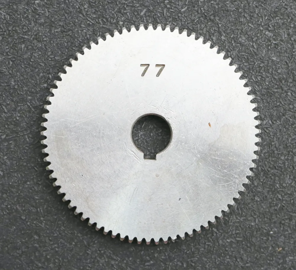 Stahl Wechselrad exchange wheel Modul m=1,0mm Z=77 Breite 10mm Bohrungs-Ø= 14mm