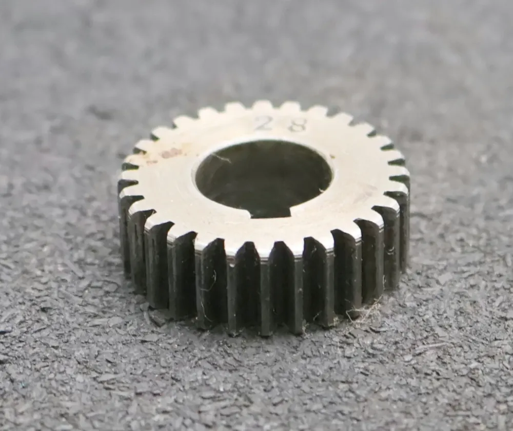 Stahl Wechselrad exchange wheel Modul m=1,0mm Z=28 Breite 10mm Bohrungs-Ø= 14mm