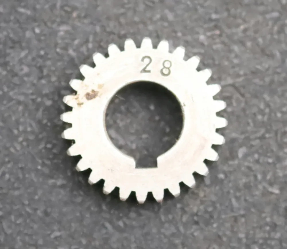 Stahl Wechselrad exchange wheel Modul m=1,0mm Z=28 Breite 10mm Bohrungs-Ø= 14mm