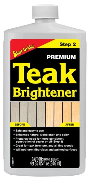Starbrite Premium Teak Brightener, Erneuerer für Teakholz, Step 2