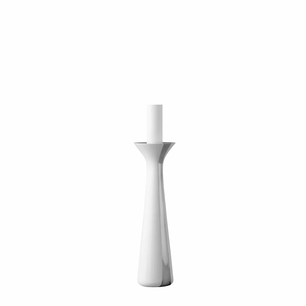 Stelton Unified Kerzenständer Gross, Kerzenhalter, Kerzenleuchter, Aluminium, 21 cm, Weiss, X311