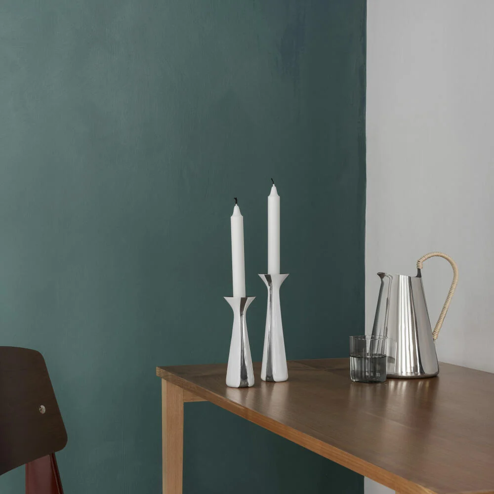 Stelton Unified Kerzenständer Gross, Kerzenhalter, Kerzenleuchter, Aluminium, 21 cm, Weiss, X311