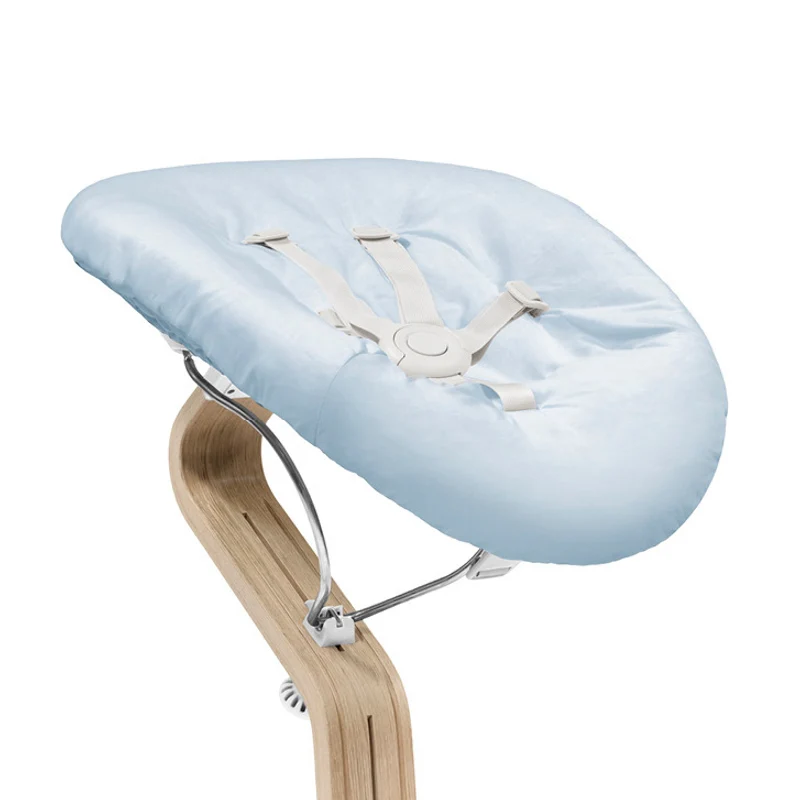 Stokke® Nomi Hochstuhl Babyaufsatz & Matratzenbezug White Grey/Blue