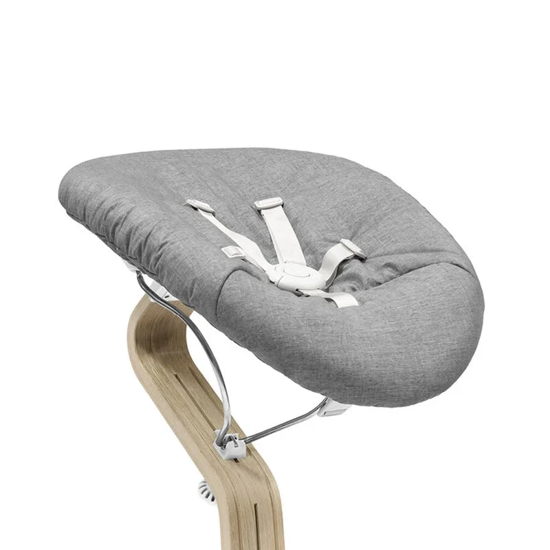 Stokke® Nomi Hochstuhl Babyaufsatz & Matratzenbezug White Grey/Blue