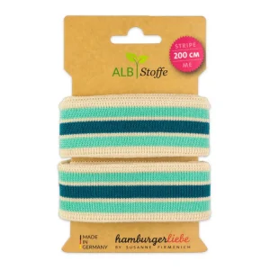 Stripe Me College Ahoy Band meringa-verdino-petrol