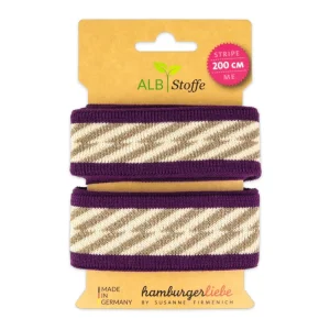 Stripe Me Glam Glossy Band viola-sabbia-meringa-gold
