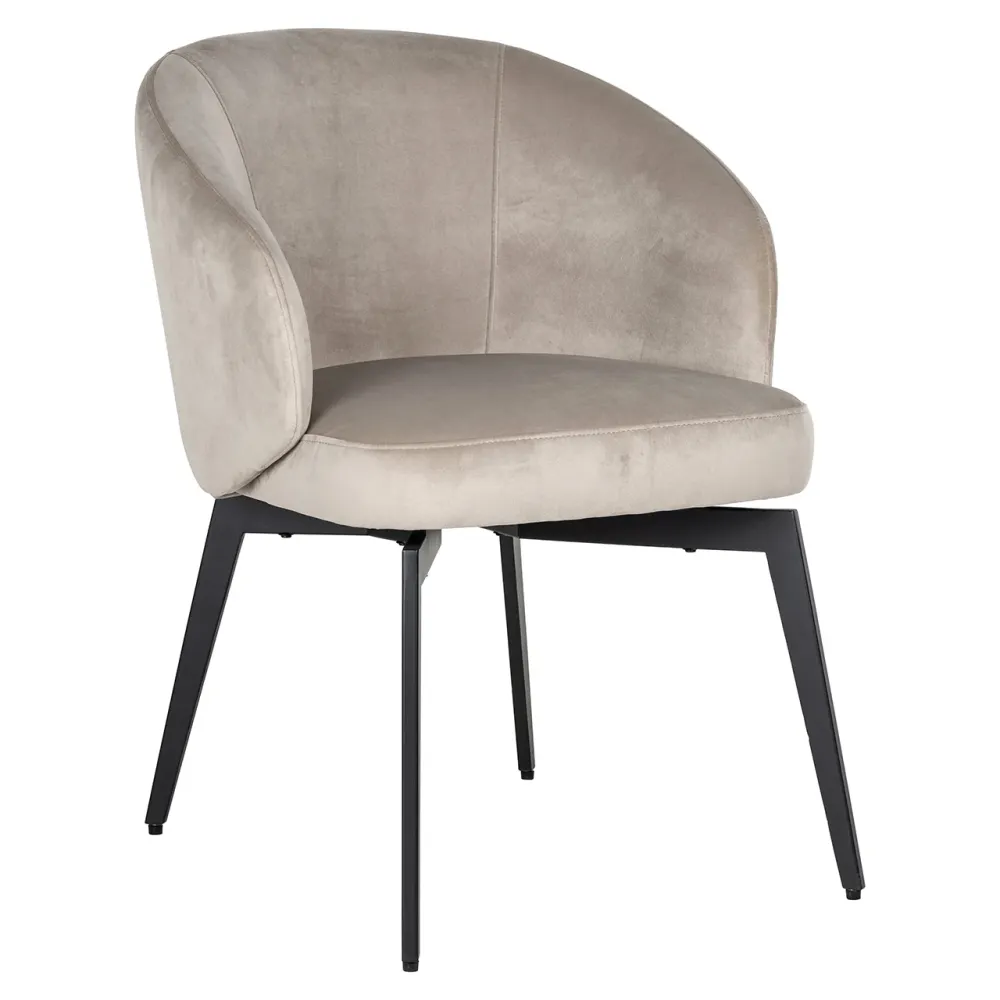 Stuhl Amphara khaki velvet fire retardant (FR-Quartz 903 Khaki)