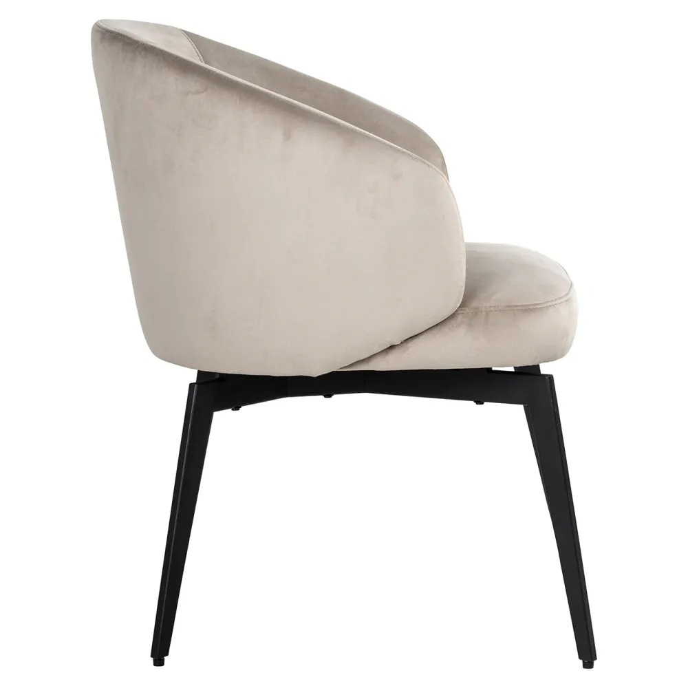 Stuhl Amphara khaki velvet fire retardant (FR-Quartz 903 Khaki)