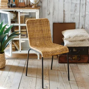 Stuhl Gallipoli aus Rattan und Eisen