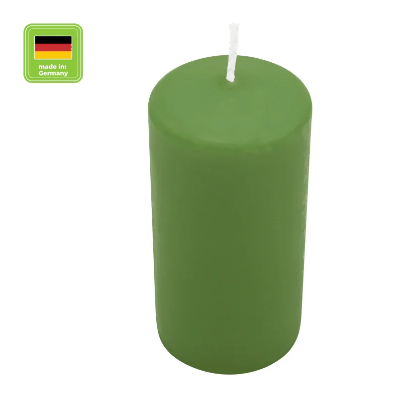 Stumpenkerze aus Paraffin, Aloe Vera, Wiedemann, 120/58 mm, Brenndauer ca. 40h