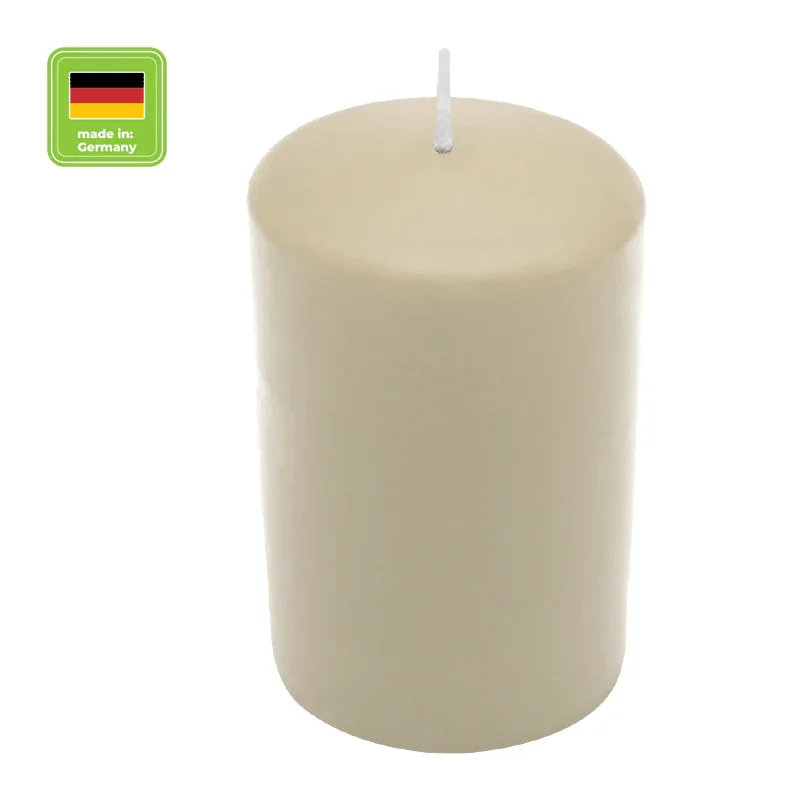 Stumpenkerze aus Paraffin, Sahara, WENZEL, 80/60 mm, Brenndauer ca. 22h, selbstverlöschend