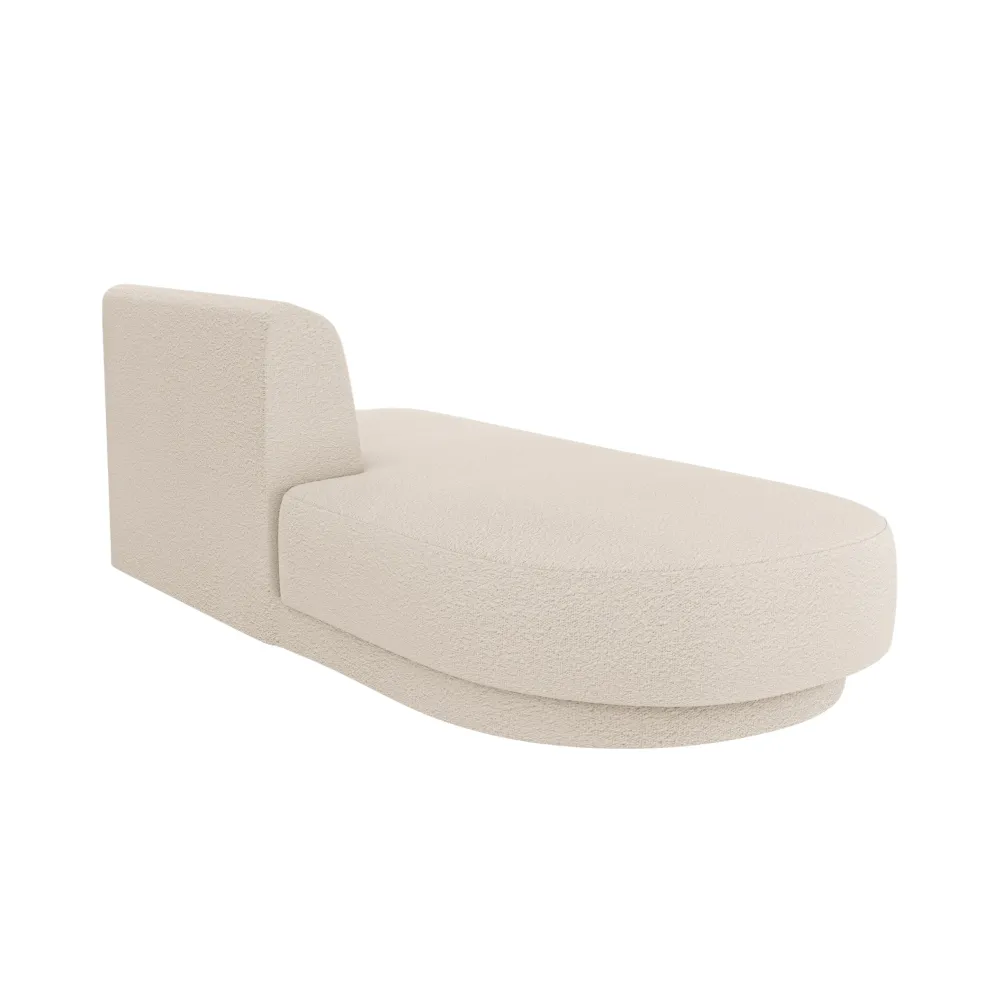 Szezlong 2-sitzig links MILEY beige Boucle